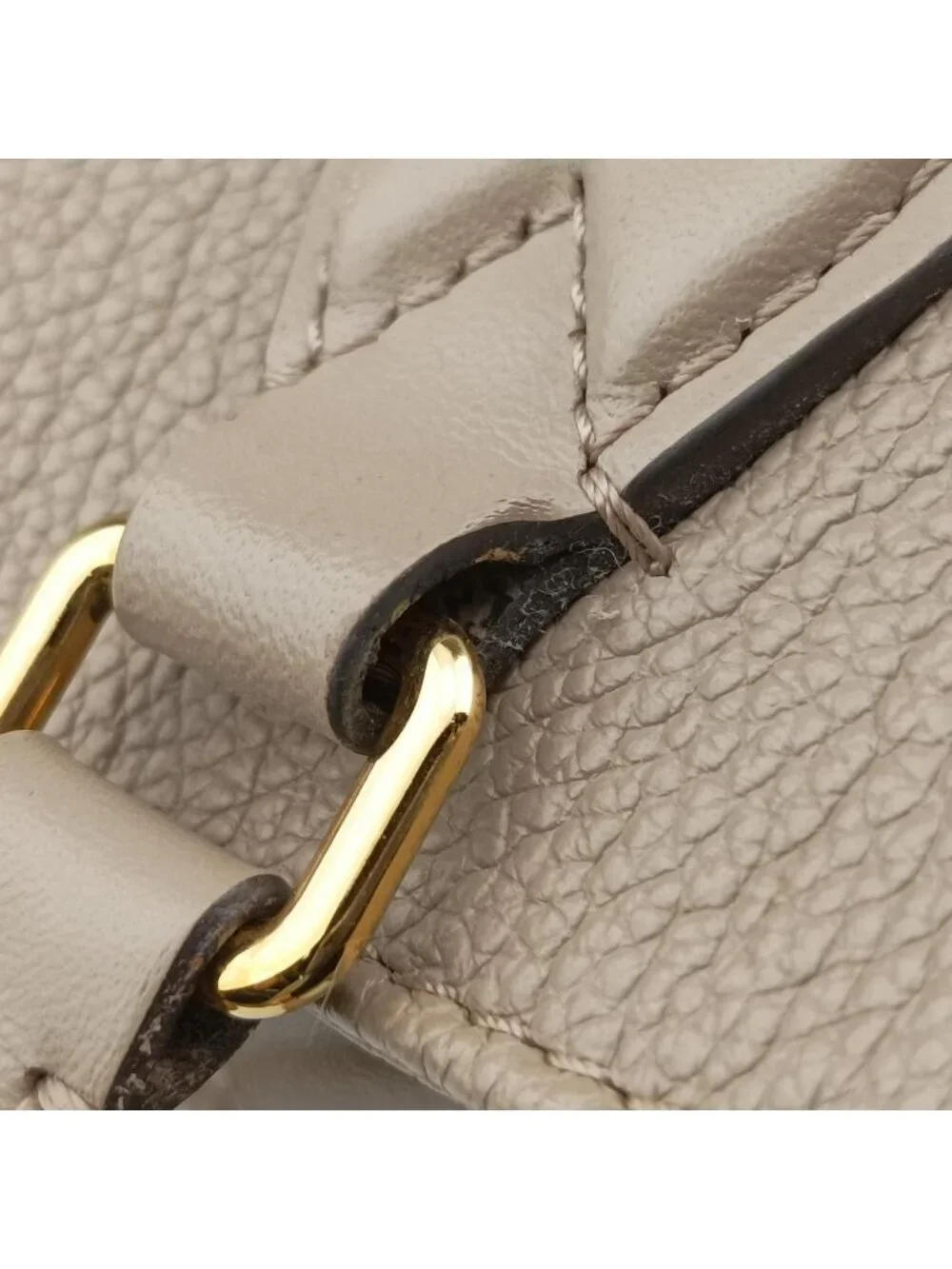 Louis Vuitton On The Go MM Beige Monogram Empreinte Tote